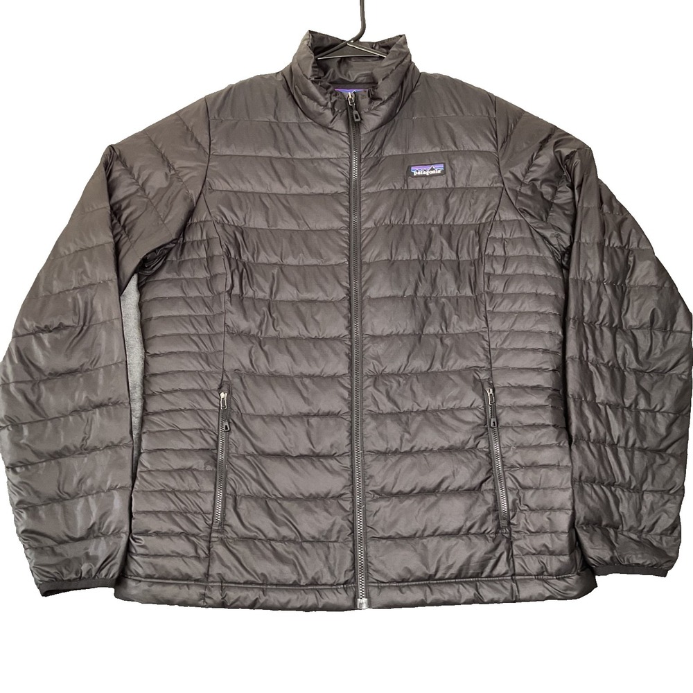 Patagonia Down Sweater Puffer Jacket Women's L Black Outdoor Goosedown Gorpcore